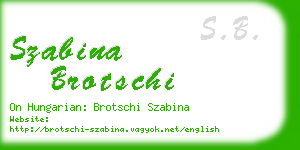 szabina brotschi business card